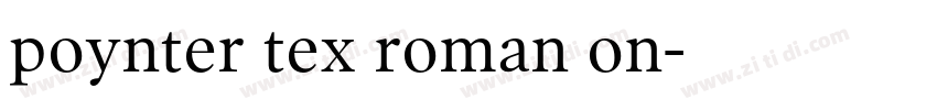 poynter tex roman on字体转换